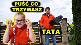 PUŚĆ CO TRZYMASZ W RĘKACH Z TATĄ  czy będzie zły [upl. by Kcerb735]