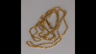 14K Yellow Gold Rope Chain 20quot [upl. by Liebermann]