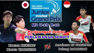 Anselmus BF PRASETYAPulung RAMADHAN INA vs KAWANOYAMASHIRO JPN  MD U19 R16 JIGP 2024 [upl. by Ardnazil]