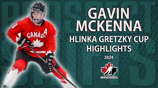 Gavin McKenna  2024 Hlinka Gretzky Cup Highlights [upl. by Uaerraj]