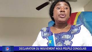 URGENT  DÉCLARATION DU MOUVEMENT NOUS PEUPLE CONGOLAIS POUR LE CHANGEMENT DE LA CONSTITUTION DE RDC [upl. by Eitsyrc]