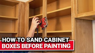 How To Sand Cabinet Boxes Before Painting  Ace Hardware [upl. by Akedijn]