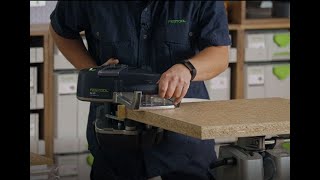 The Festool Edge Bander CONTURO KA 65 mobile edging and final stages [upl. by Eimilb]