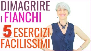 5 FACILI ESERCIZI da fare in casa per DIMAGRIRE I FIANCHI  TRAINING anti MANIGLIE DELLAMORE [upl. by Giselle]