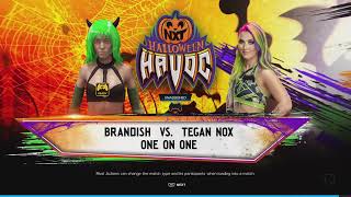 WWE 2K24 Brandish Spriggan 12 vs tegan nox universe Mode [upl. by Salokcin]