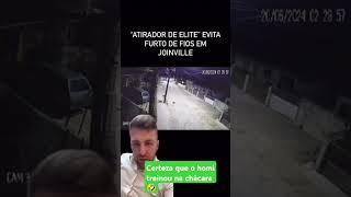 Atirador de elite evita roubo de fiação em Joinville [upl. by Magnum]