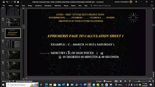 TEMPLATE FOR EPHEMERIS PAGE AT BIRTH [upl. by Verdie188]