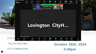 City of Lovington  City Commission Meeting  10282024 [upl. by Ponzo800]