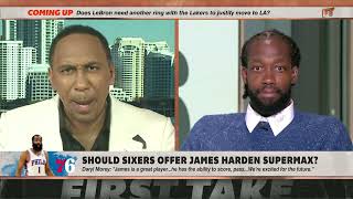 Stephen A Theres a WHOLE LOT of point guards better than James Harden this year 😤  First Take [upl. by Helaine]