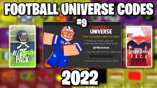 ALL NEW CODE Roblox Football Universe 2022 Roblox 9 [upl. by Hanan47]