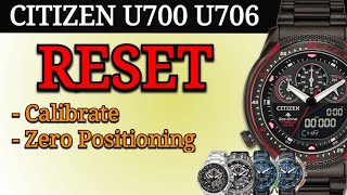 Citizen U700 U706 Reset Manual  Calibrate Hands  Zero Positioning [upl. by Galven805]