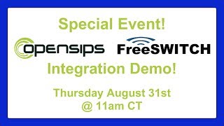 OpenSIPs and FreeSWITCH Integration demo [upl. by Armillia829]