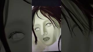 how to Digitally paint abstract face art digitalart sketch drawing procreate shorts fyp [upl. by Lewellen65]