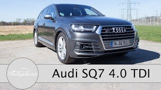 2017 Audi SQ7 40 TDI Test  SUV mit V8 BiturboDieselHammer  Autophorie [upl. by Dore]