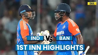 IND Vs BAN Highlights 1st Innings Sanju Samson Scores Century India Breaks Multiple World Records [upl. by Hamal639]