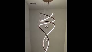 WOMO Spiral Foyer ChandelierWM2246 foyerdesign staircasedesign interiordesign homdecor [upl. by Heimlich]