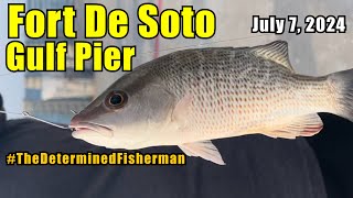 FORT DE SOTO Gulf Pier July72024 TheDeterminedFisherman [upl. by Ytirahc197]