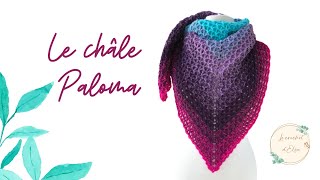 Comment réaliser un châle au crochet  Le châle Paloma [upl. by Eizzil]