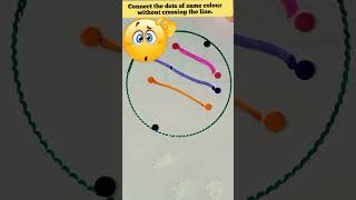 Connect the dots of same colour without crossing linemath matchstickgame viralvideo shorts [upl. by Anthiathia]