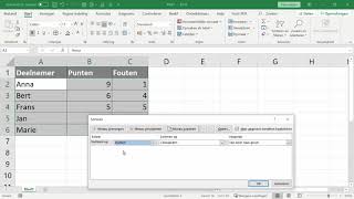 Excel  Aangepast sorteren 1  Sorteren op een andere kolom [upl. by Einna]