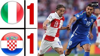 Croatia vs Italy 11 EURO 2024  Zaccagni goal 908 🤯🔥 CroaziaItalia EURO 2024 [upl. by Holli]