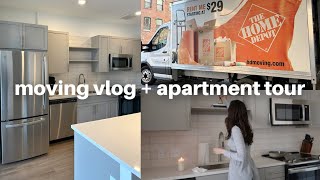 MOVING VLOG packing amp unboxing new apartment tour target runs amp organizing the new space [upl. by Villiers]