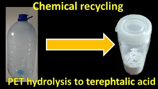 CHEMICAL RECYCLING 1  Synthesis of terephthalic acid from waste PET water bottle [upl. by Ainej]