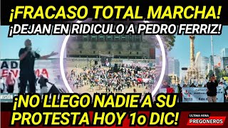 ¡FRACASO TOTAL MARCHA RIDICULO DE PEDRO FERRIZ NO LLEGO NADIE A SU PROTESTA EN ZOCALO Y ANGEL [upl. by Studley]