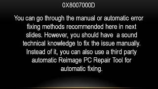 Fix Windows Update Error 0x8007000D [upl. by Ophelia]