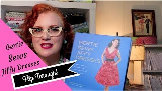 Gertie Sews Jiffy Dresses  Flip Through and Plans  Sewing Vlog [upl. by Ahsitul]