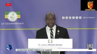 Allocution du ministre Ludovic Megne Ndong à loccasion de la journée mondiale de lhabitat Gabon [upl. by Katie936]