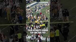 Georgia Tech fans get goal post intercepted [upl. by Neitsirk]