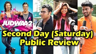 Judwaa 2 PUBLIC REVIEW  Second Day  Housefull Theatres  Varun Dhawan [upl. by Adnat491]