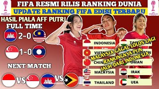 FIFA RESMI RILIS RANKING PERINGKAT DUNIA amp HASIL PIALA AFF PUTRI 29 NOVEMBER 2024 [upl. by Dulce]