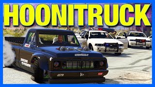 GTA 5  THE HOONITRUCK Police Chase amp Customization [upl. by Acul]