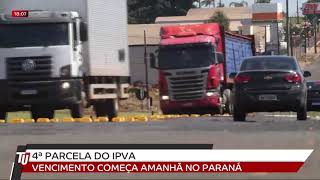 1705 4a parcela do IPVA vencimento começa amanhã no Paraná [upl. by Ashelman]