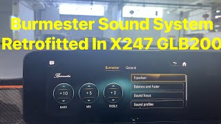 Burmester Sound System Retrofitted In X247 GLB200 [upl. by Chladek]