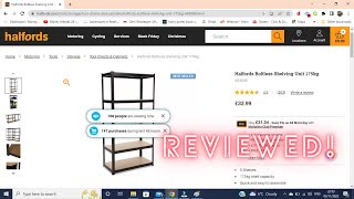 Halfords Boltless Shelving Unit 175kg Review halfords shelvingrack shelving [upl. by Previdi124]