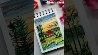 landscape painting 🎨🖌️✨smastheticart painting art viral [upl. by Ulysses]