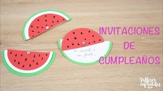 CÓMO HACER INVITACIONES DE CUMPLEAÑOS [upl. by Snahc]