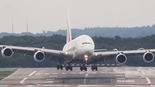 AIRBUS A380 STORM LANDING with CROSSWINDS  How to LAND during Crosswinds [upl. by Gulgee]