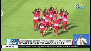 President Uhuru pledges support for Harambee Stars at AFCON 2019 [upl. by Idden]