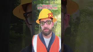 Newbie and chainsaw fails fail construction workers constructionfail workerfails adamrose [upl. by Francene]