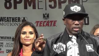 ANDRE BERTO EMOTIONAL SPEECH POST MAYWEATHER FIGHT EsNews [upl. by Kristopher]