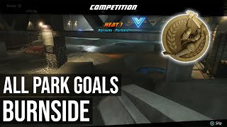 All Park Goals Burnside Gold Medal Stat Points amp VV Collectible  Tony Hawks Pro Skater 12 [upl. by Huesman]