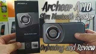 Archeer A110 Slim Bluetooth Speaker Unboxing and Review [upl. by Ellenig]