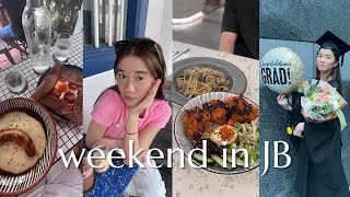 WEEKEND IN JB  new JB cafe finds visiting new SG cafes i have officially graduated VLOG [upl. by Irrem]