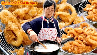 How Cantonese Mom Cooks Garlic Fried Calamari [upl. by Ainaznat]