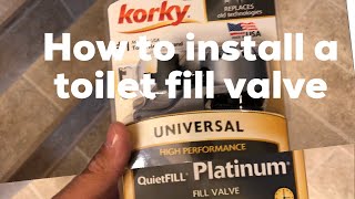 How To Install A Toilet Fill Valve [upl. by Mendie]