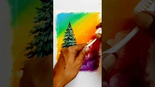 Oil Pastel Scenery Drawing shorts trending youtubeshorts drawing [upl. by Weibel]